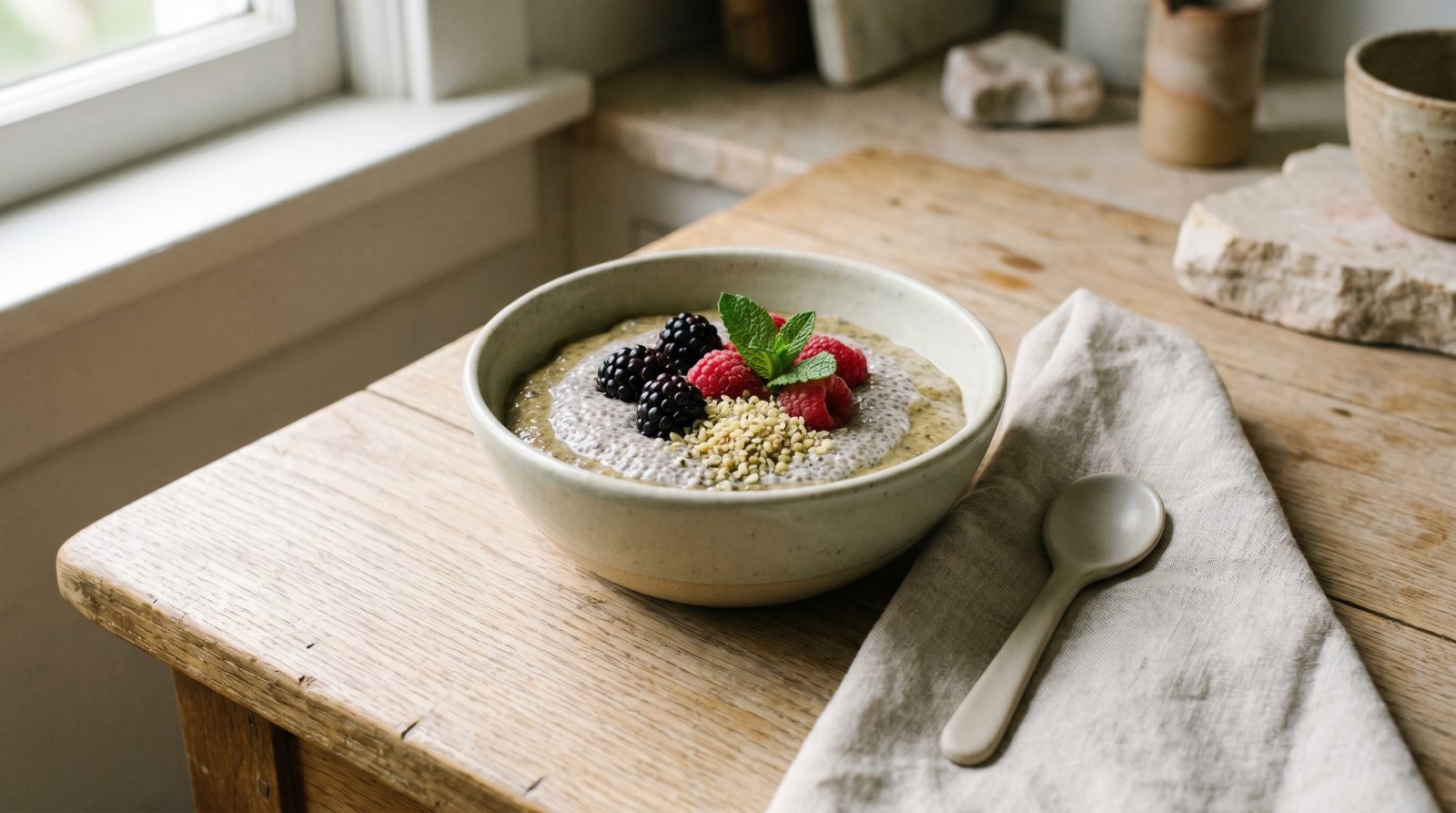Hemp Berry Chia Pudding